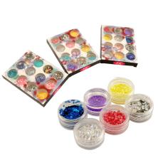 Блестки в баночке 11,5*8,7/1,5см арт.ФУ-10463 микс