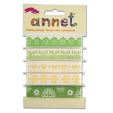 Набор лент х/б 16мм арт.LRS (5шт*1м)