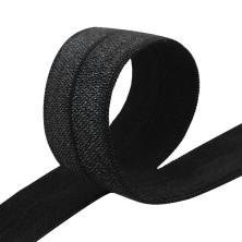 Косая бейка стрейч  20мм черный