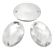 Камни пришивные "Овал" 15*21мм Crystal