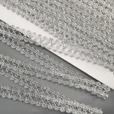 Тесьма металлизированная 14мм арт.6250096 серебро