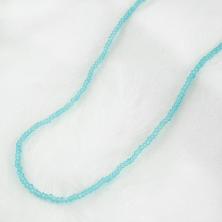 Бусины граненые стекло на леске "Рондель" 3*2,5мм35см арт.ФУ-10506 голубой (140бусин)