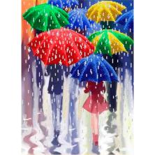 К-3093 "Веселые зонтики" Рисунок на ткани "Благовест" частичная вышивка 28*38см