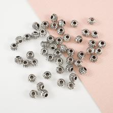 Бусины металл  4мм арт.ИВ-274 ант.серебро (50шт)