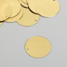 Пайетки цветные 30мм арт.6886850 золото (30гр)