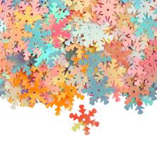 Пайетки-перламутр "Снежинка" 18мм арт.FLK524 ассорти (50гр)