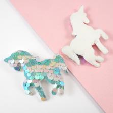 Патч "Единорог" с пайетками 6*6см арт.ИВ-547 ассорти