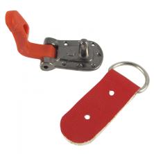 Крючки шубные металл-пластик арт.ФУ-4122 красный/т.никель