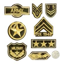 Термоаппликация "Армия" ассорти арт.A123 черный/золото