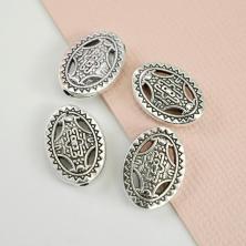 Бусины металл 14*10мм 302-812 серебро (5шт)