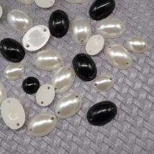Полубусины "Овал"  8*10мм 10*14мм ассорти (30гр)
