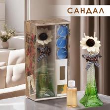 Диффузор+3свечи "Париж.Богатство Аромата" 30мл 23*11,5*6см сандал арт.4355348