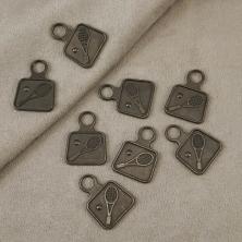 Подвеска 27*20мм арт.QB-39 ч.никель