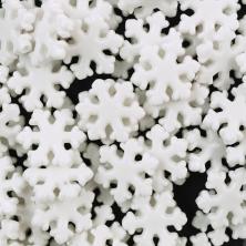 Бусины акрил "Снежинки" 14*2мм арт.7728454 белый (80шт)