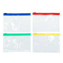 Пакет на молнии 13*9см (А6) 120мкр арт.677135 прозрачный/синий