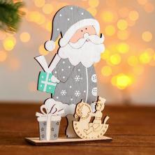 Украшение интерьерное "Дед Мороз" 16*9,5*3,5см арт.4804220 дерево