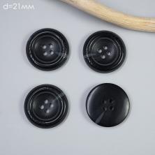Пуговица арт.XL-0025 21мм 34" 008-черный