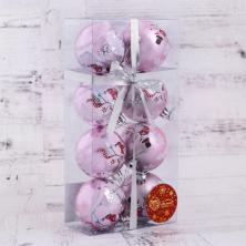 Набор из  8-ми елочных шаров 6см 