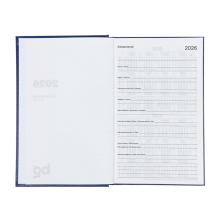 Ежедневник А5 датированный на 2026г линия арт10909704 синий (168листов)