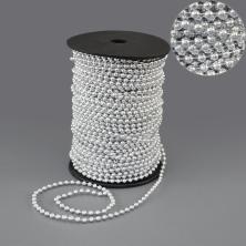 Бусы  4мм арт.ФУ-7381 серебро