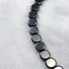 Бусины "Гематит" 6*2,5мм 40см арт.ФУ-11858 т.серебро (65шт)