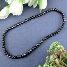 Бусины граненые на леске "Рондель" 8*6мм 42см арт.SF-670 металлик (70бусин)