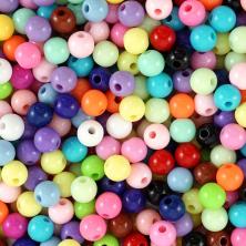 Бусины акрил  6мм арт.SF-2507 ассорти (50гр)