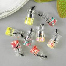 Подвеска акрил "Коктейль" 11*11*25мм арт.ФУ-11740 ассорти