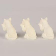 Миниатюра пластик "Котик" 20*20*35мм арт.9716240 белый
