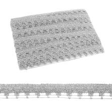 Тесьма металлизированная 25мм арт.10171 серебро