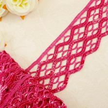 Кружево гипюр  60мм с пайетками арт.S-046