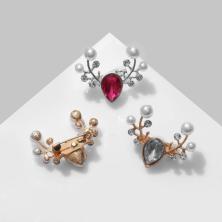 Брошь "Рожки оленя" 26*21мм арт.9613659 ассорти