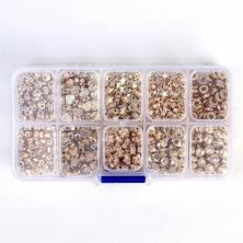 Набор бусин акрил 12,5*6,5см арт.9472571 (500шт) ассорти