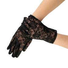 Карнавальный аксессуар перчатки гипюр 22см арт.ST-2246 черный