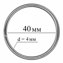 Кольцо металл 40*4мм арт.7702649 никель