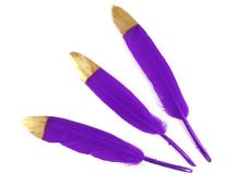 Перо утиное с блестками 10-15см арт.6398