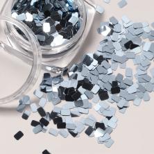 Декор зеркальный пластик 4*4мм арт.10660618 серебро