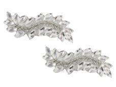 Термоукрашение со стразами арт.HD-463 6*2см серебро