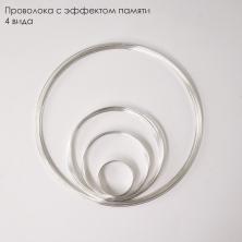Набор проволока с памятью 0,6мм арт.MWS06 серебро-02 (2см, 5,5см, 11см, 15см)