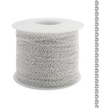 Цепь литая для создания бижутерии 1,5*2*0,2мм арт.SF-7288 св.серебро