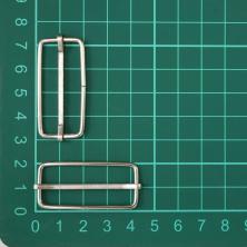 Пряжка регулировочная металл 38*15*2мм арт.553550 никель