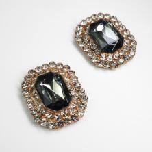 Серединка ювелирная металл 24*20мм арт.1900-027470 золото/графит