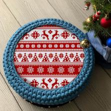 Заготовка для вязаной сумки дерево круг 