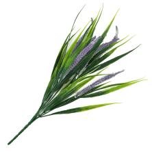 Ветка "Пырей" 42см арт.З-4584 зеленый/фиолетовый (7веток)