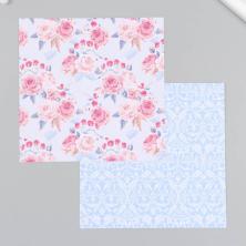 Бумага 15*15см "Нежное воспоминание" 160гр/м арт.9776525 (12листов)