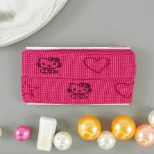 Резинка 20мм "Hello Kitty" арт.ФУ-3389 яр.розовый