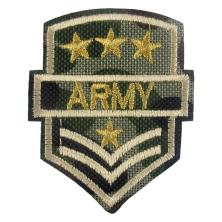 Термоаппликация "Эмблема Army" 68*55мм арт.S-3244 камуфляж/золото