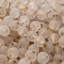 Бусины акрил  8мм "Звезды" арт.ИВ-197 матовый/золото (50шт)