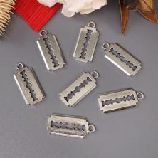 Подвеска "Лезвие" 10*22мм арт.304-886 серебро