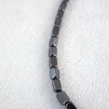 Бусины гематит 3*5мм 38см арт.ФУ-11901 т.серебро (80шт)